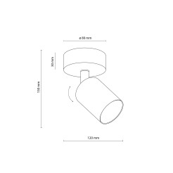 NEX BLACK LAMPA SUFITOWA 1XGU10 11368