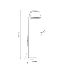 FORMO SABIA LAMPA PODŁOGOWA 1XE27 16184