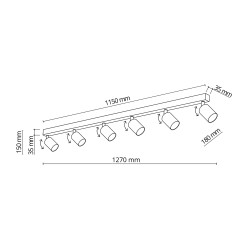 NEX WHITE LAMPA SUFITOWA 6XGU10 11369