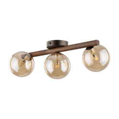 ESTERA WOOD ORZECH BURSZTYN LAMPA SUFITOWA 3XG9 11093