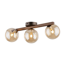 ESTERA WOOD ORZECH BURSZTYN LAMPA SUFITOWA 3XG9 11093