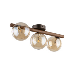 ESTERA WOOD ORZECH BURSZTYN LAMPA SUFITOWA 3XG9 11093