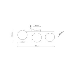ESTERA WOOD ORZECH BURSZTYN LAMPA SUFITOWA 3XG9 11093