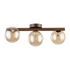 ESTERA WOOD ORZECH BURSZTYN LAMPA SUFITOWA 3XG9 11093
