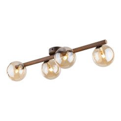 ESTERA WOOD ORZECH BURSZTYN LAMPA SUFITOWA 4XG9 11094