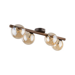 ESTERA WOOD ORZECH BURSZTYN LAMPA SUFITOWA 4XG9 11094