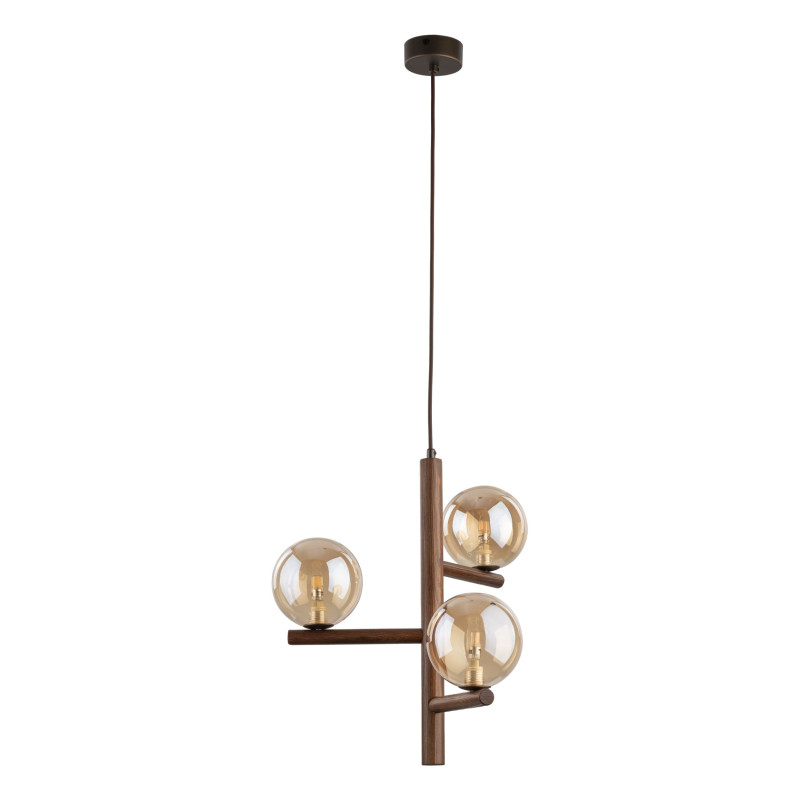 ESTERA WOOD ORZECH BURSZTYN LAMPA WISZACA 3XG9 11095