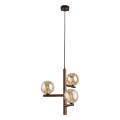 ESTERA WOOD ORZECH BURSZTYN LAMPA WISZACA 3XG9 11095
