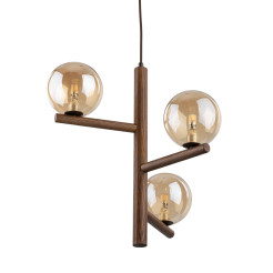 ESTERA WOOD ORZECH BURSZTYN LAMPA WISZACA 3XG9 11095
