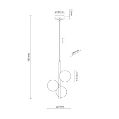 ESTERA WOOD ORZECH BURSZTYN LAMPA WISZACA 3XG9 11095