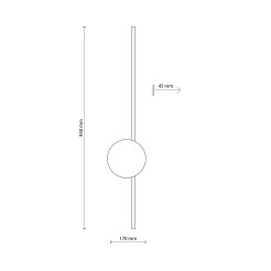 JAVA II NEW BROWN KINKIET 1 LED 11399