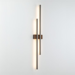 FLASH NEW BROWN WOOD KINKIET 2 LED 11406