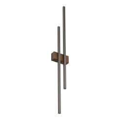 FLASH NEW BROWN WOOD KINKIET 2 LED 11406
