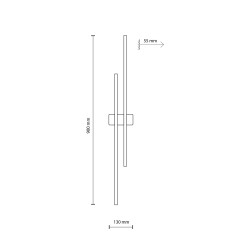 FLASH NEW BROWN WOOD KINKIET 2 LED 11406