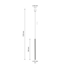 FERRO BLACK 500 LAMPA WISZĄCA 1XG9 11421