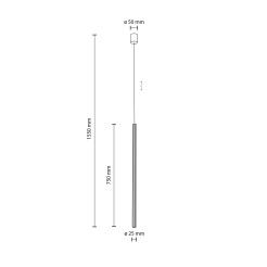 FERRO BLACK 750 LAMPA WISZĄCA 1XG9 11422