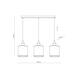 AMURA NEW BROWN LAMPA WISZĄCA 3XE27 11440