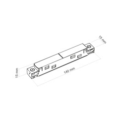 MAGNETIC EASY ŁĄCZNIK PROSTY BLACK 18021