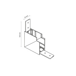 MAGNETIC EASY ŁĄCZNIK BLACK  PODTYNKOWY NATYNKOWY DO SZYNY 18232
