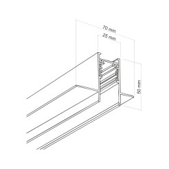 MAGNETIC EASY SZYNA BLACK PODTYNKOWA 3M 18258