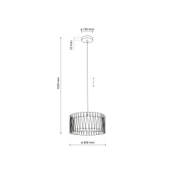 HARMONY SABIA JUTA LAMPA WISZĄCA 1XE27 11460