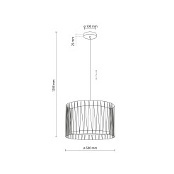 HARMONY SABIA JUTA LAMPA WISZĄCA 3XE27 11461