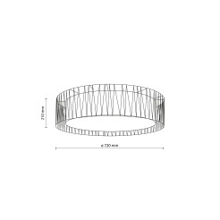 HARMONY SABIA JUTA LAMPA SUFITOWA 6XE27 11463
