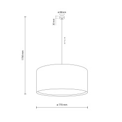 LARGO BLACK LAMPA WISZĄCA 3XE27 11486