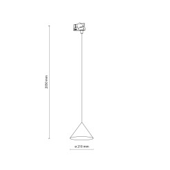 TRACER TRÓJOBWODOWY CONO KASZMIR 1XE27 11670