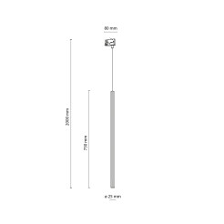 TRACER TRÓJOBWODOWY FERRO WHITE 1XG9 (+ ŻARÓWKA G_9) 750 11677
