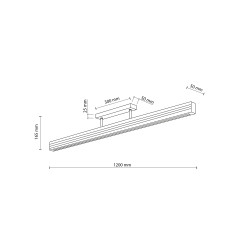 VIGA WOOD LED SOSNA SZCZOTKOWANA ORZECH LAMPA SUFITOWA 11692