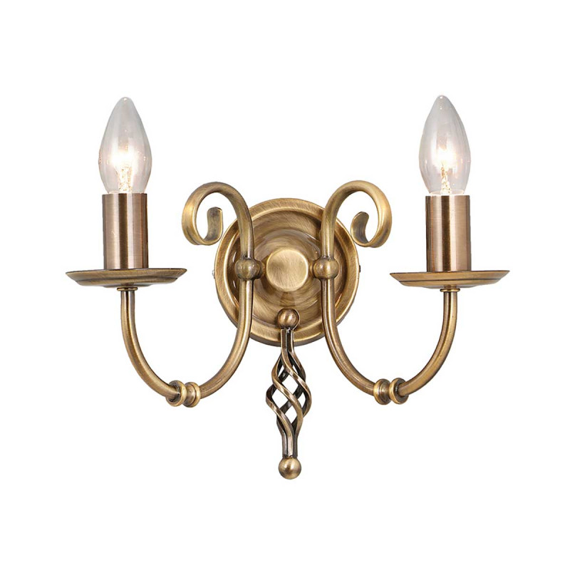 Kinkiet Artisan - 2 źródła światła - Postarzany mosiądz ART2-AGD-BRASS