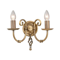 Kinkiet Artisan - 2 źródła światła - Postarzany mosiądz ART2-AGD-BRASS