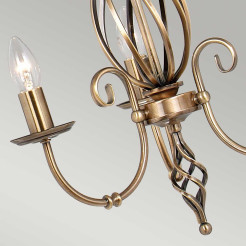 Żyrandol Artisan - 3 źródła światła - Postarzany mosiądz ART3-AGD-BRASS