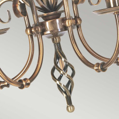 Żyrandol Artisan - 5 źródeł światła - Postarzany mosiądz ART5-AGD-BRASS