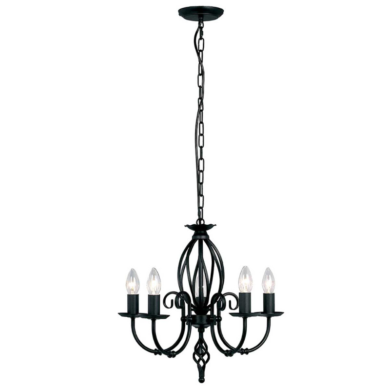 Żyrandol Artisan - 5 źródeł światła - Czarny ART5-BLACK
