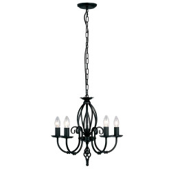 Żyrandol Artisan - 5 źródeł światła - Czarny ART5-BLACK
