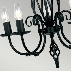 Żyrandol Artisan - 5 źródeł światła - Czarny ART5-BLACK