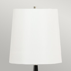 Lampa podłogowa Ascent - 1 źródło światła - Czarny - Biały abażur ASCENT-FL-BLK-W