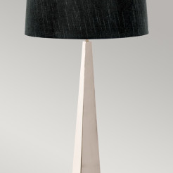Lampa podłogowa Ascent - 1 źródło światła - Polerowany nikiel - Biały abażur ASCENT-FL-PN-BK