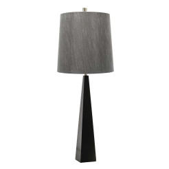 Lampa stołowa Ascent - 1 źródło światła - Czarny - Ciemnoszary abażur ASCENT-TL-BLK
