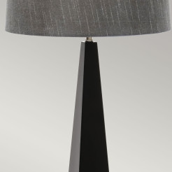 Lampa stołowa Ascent - 1 źródło światła - Czarny - Ciemnoszary abażur ASCENT-TL-BLK