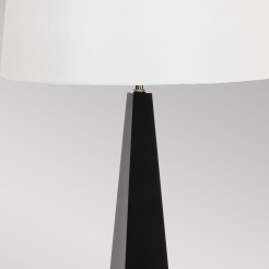 Lampa stołowa Ascent - 1 źródło światła - Czarny - Biały abażur ASCENT-TL-BLK-W