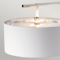 Lampa podłogowa Balance - 1 źródło światła - Biały, polerowany nikiel BALANCE-FL-WPN