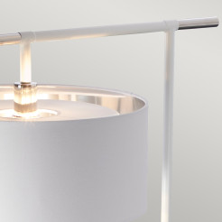 Lampa podłogowa Balance - 1 źródło światła - Biały, polerowany nikiel BALANCE-FL-WPN