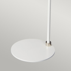 Lampa podłogowa Balance - 1 źródło światła - Biały, polerowany nikiel BALANCE-FL-WPN