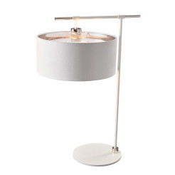 Lampa stołowa Balance - 1 źródło światła - Biały, polerowany nikiel BALANCE-TL-WPN