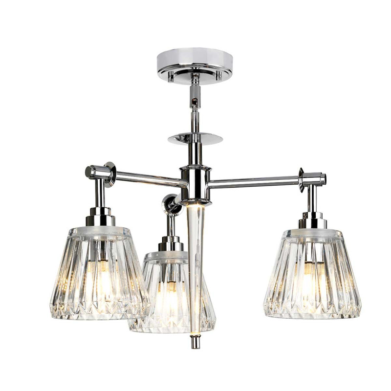 Lampa wisząca Agatha - 4 źródła światła - Polerowany chrom BATH-AGATHA3P-PC