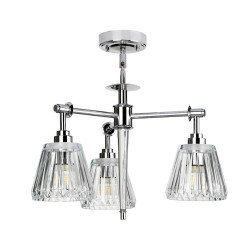 Lampa wisząca Agatha - 4 źródła światła - Polerowany chrom BATH-AGATHA3P-PC