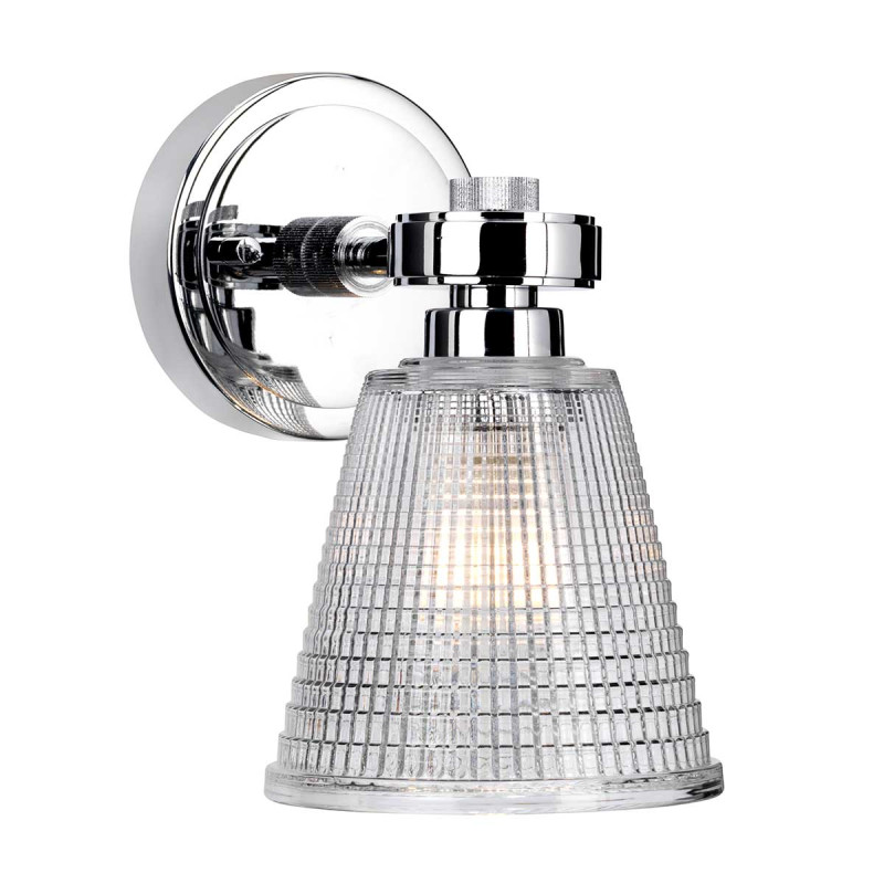 Kinkiet Gunnislake - 1 źródło światła - Polerowany chrom BATH-GUNNIS1-PC